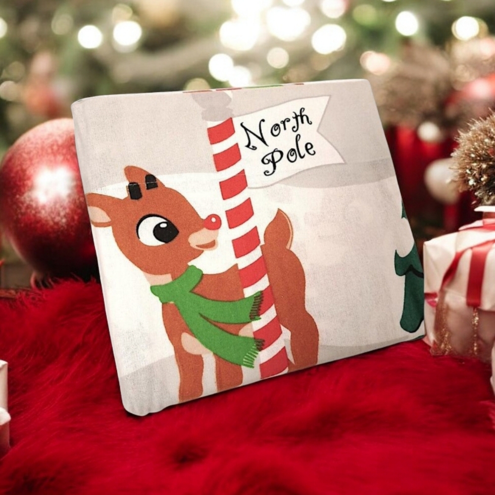 Rudolph The Red Nosed Reindeer FULL Flannel Sheet Set 100% Cotton New Christmas